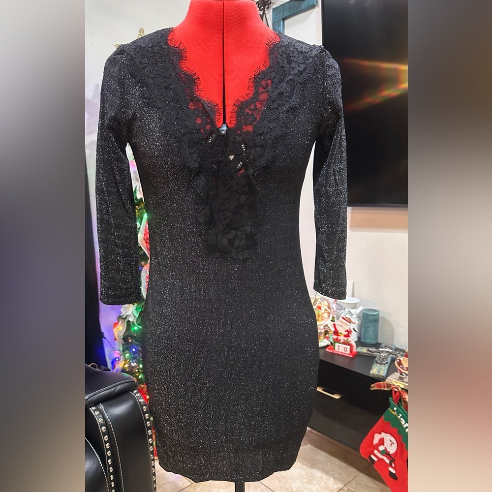 Elegant Black Lace Dress